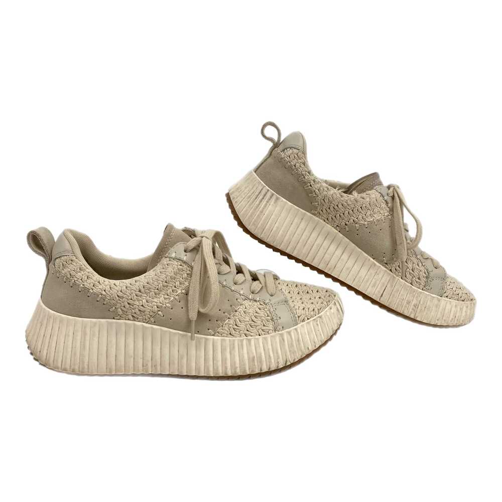 Dolce Vita Beige Sneakers & Woven Lace-Up | Womens 8